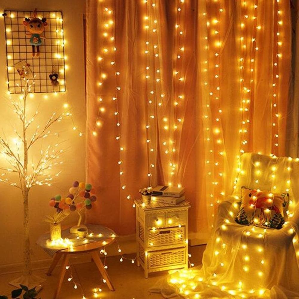 TwinkleDrop Light Garland – LED String Lights – Warm Ambient Home Decor
