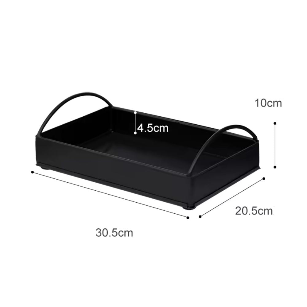 Liora Display Tray - Faux Leather, Built-In Handles 7