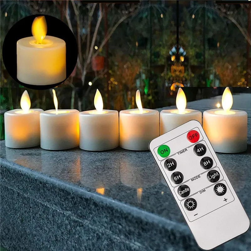 Liora Flameless Candle Set - LED Light with Remote Control, Battery Operated 1
