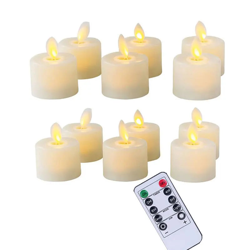 Liora Flameless Candle Set - LED Light with Remote Control, Battery Operated 2