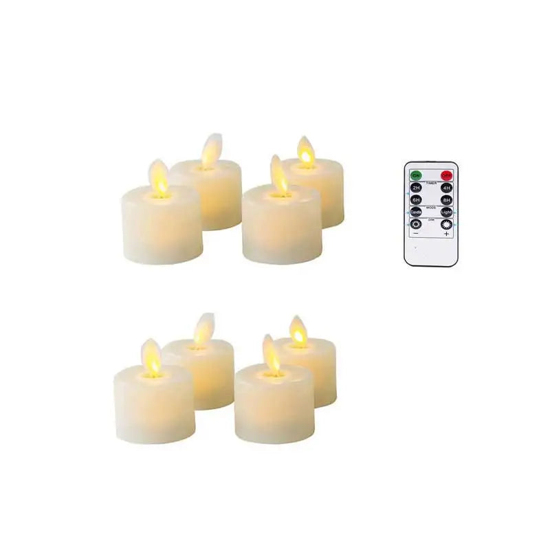Liora Flameless Candle Set - LED Light with Remote Control, Battery Operated 4