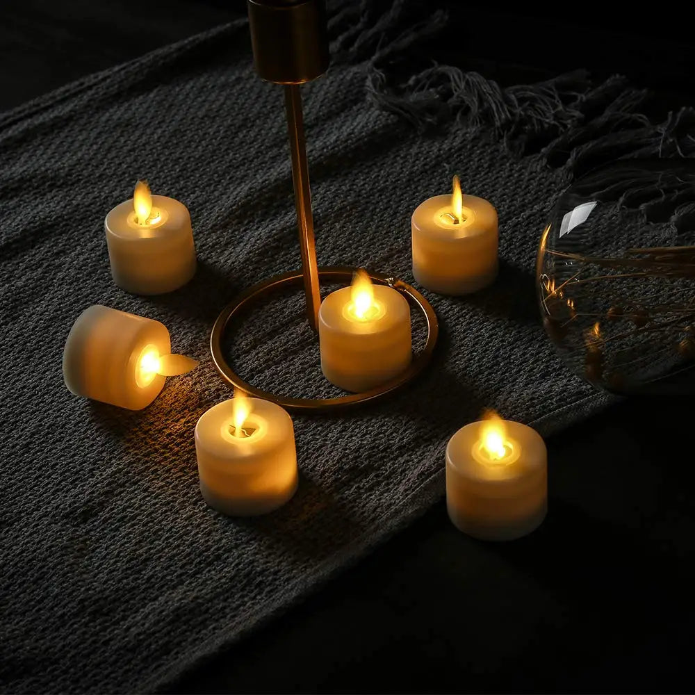Liora Flameless Candle Set - LED Light with Remote Control, Battery Operated 7