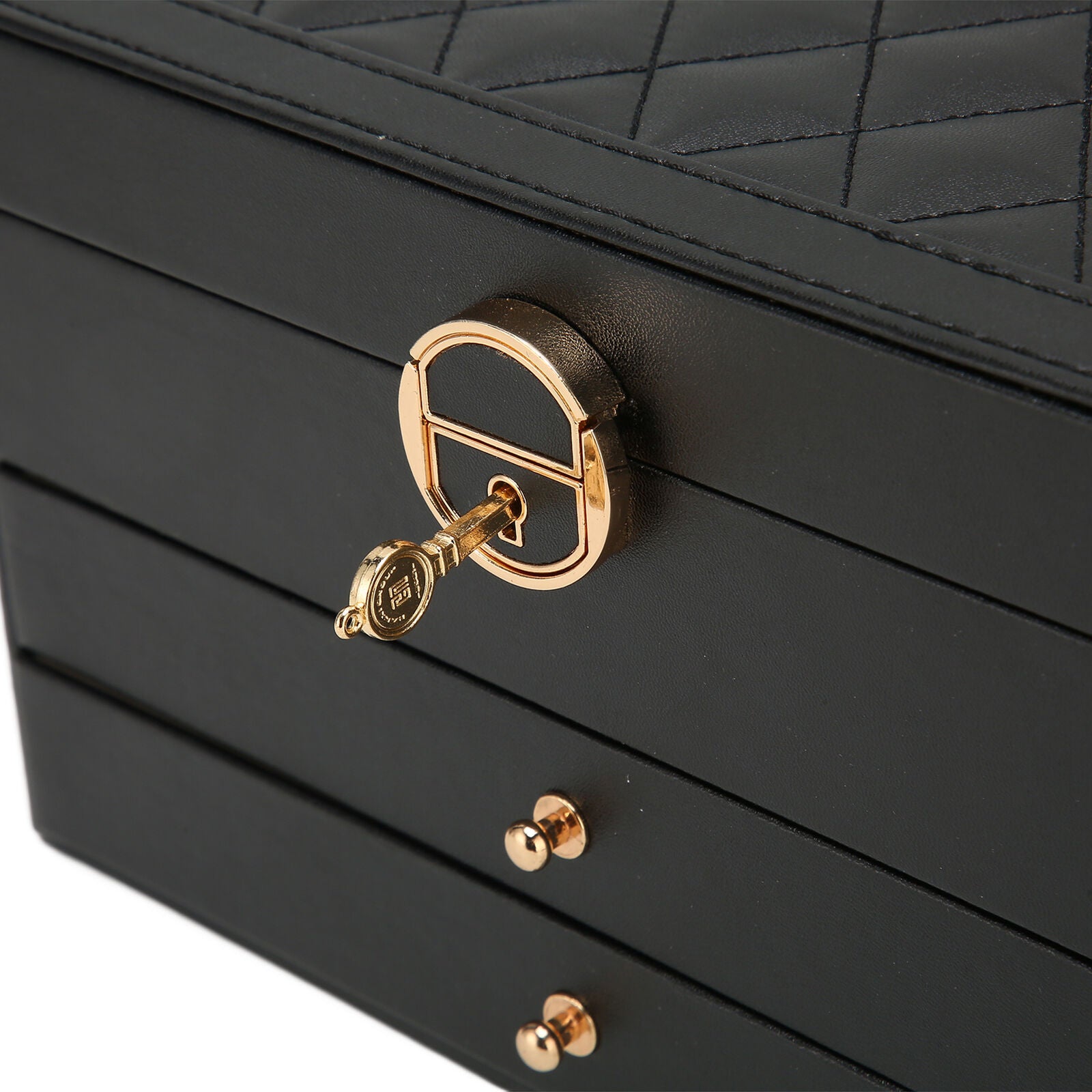 Liora Jewelry Box for Women - Multi-Layer Leather Organizer, Elegant Storage for Rings and Necklaces 5