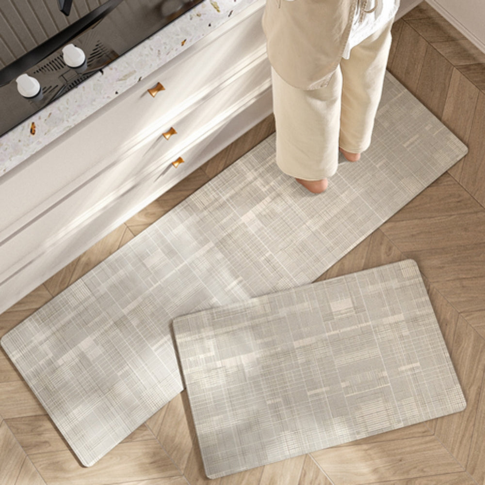 Liora Kitchen Mat - Washable Microfiber, Floral Stripe Pattern 4