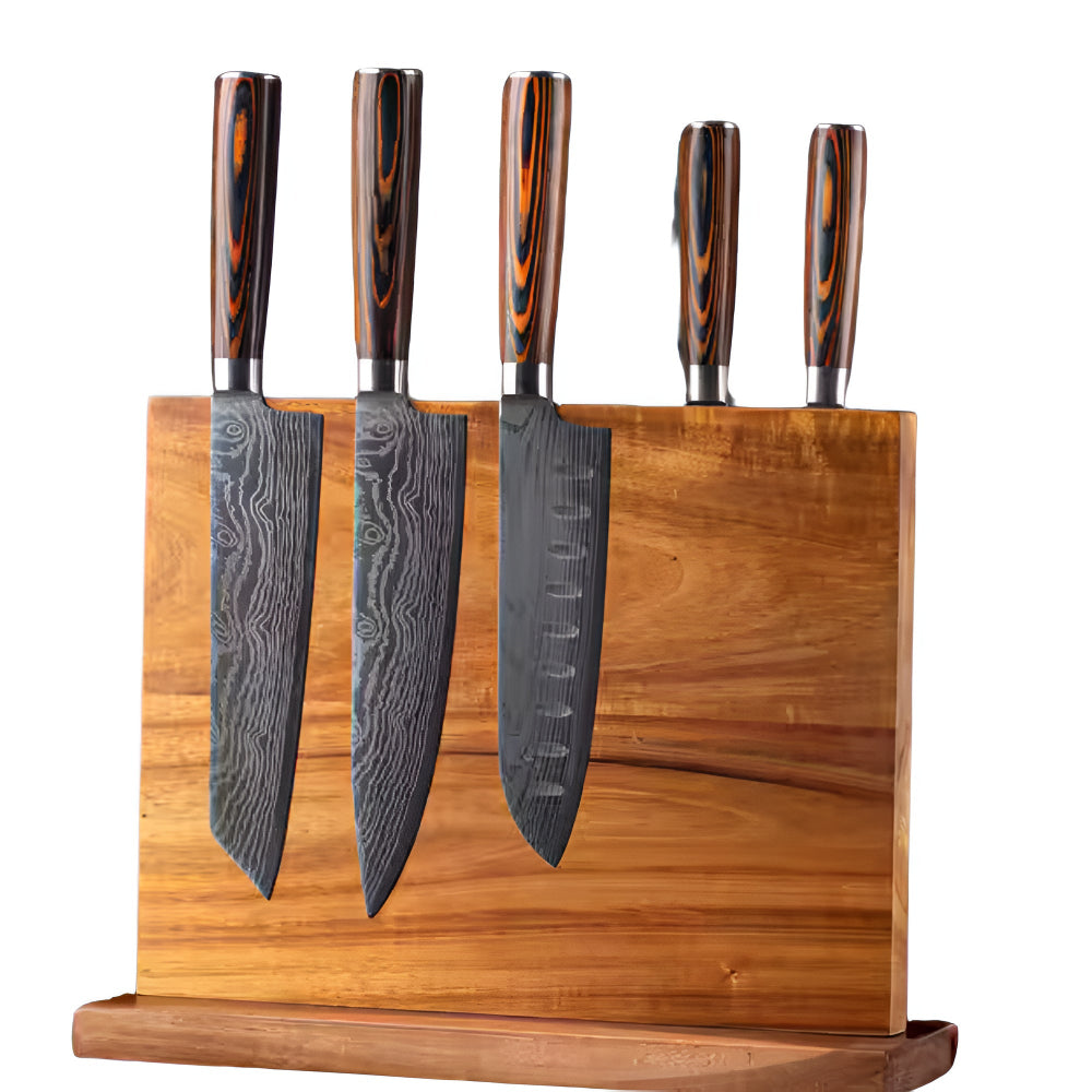 Liora Knife Holder - High-Quality Wood, Double-Sided Magnet 4