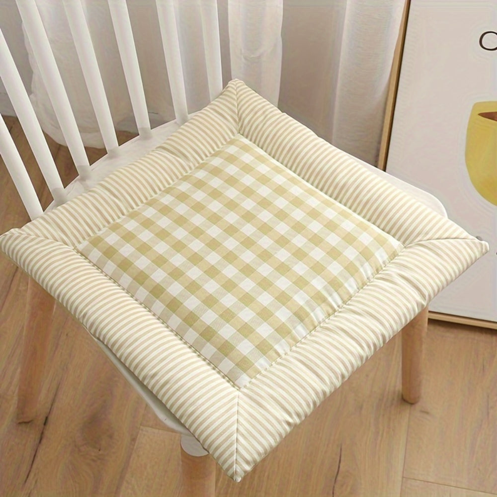 Liora Seat Cushion - Cotton Checkered, Comfortable Support for Dining Chairs 4