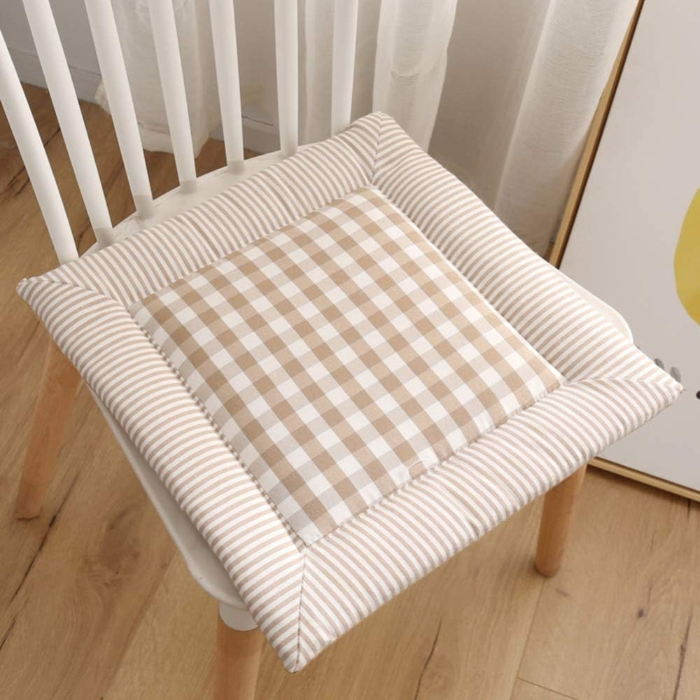Liora Seat Cushion - Cotton Checkered, Comfortable Support for Dining Chairs 5