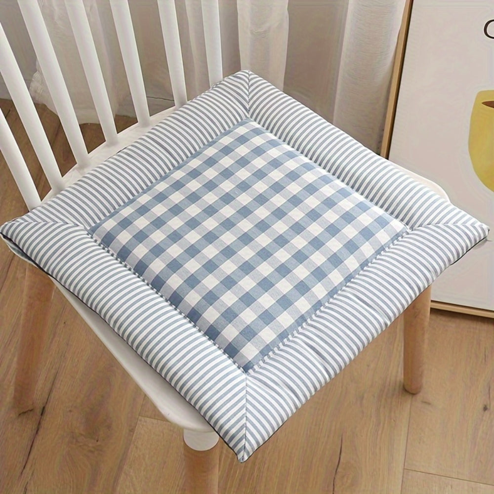 Liora Seat Cushion - Cotton Checkered, Comfortable Support for Dining Chairs 6