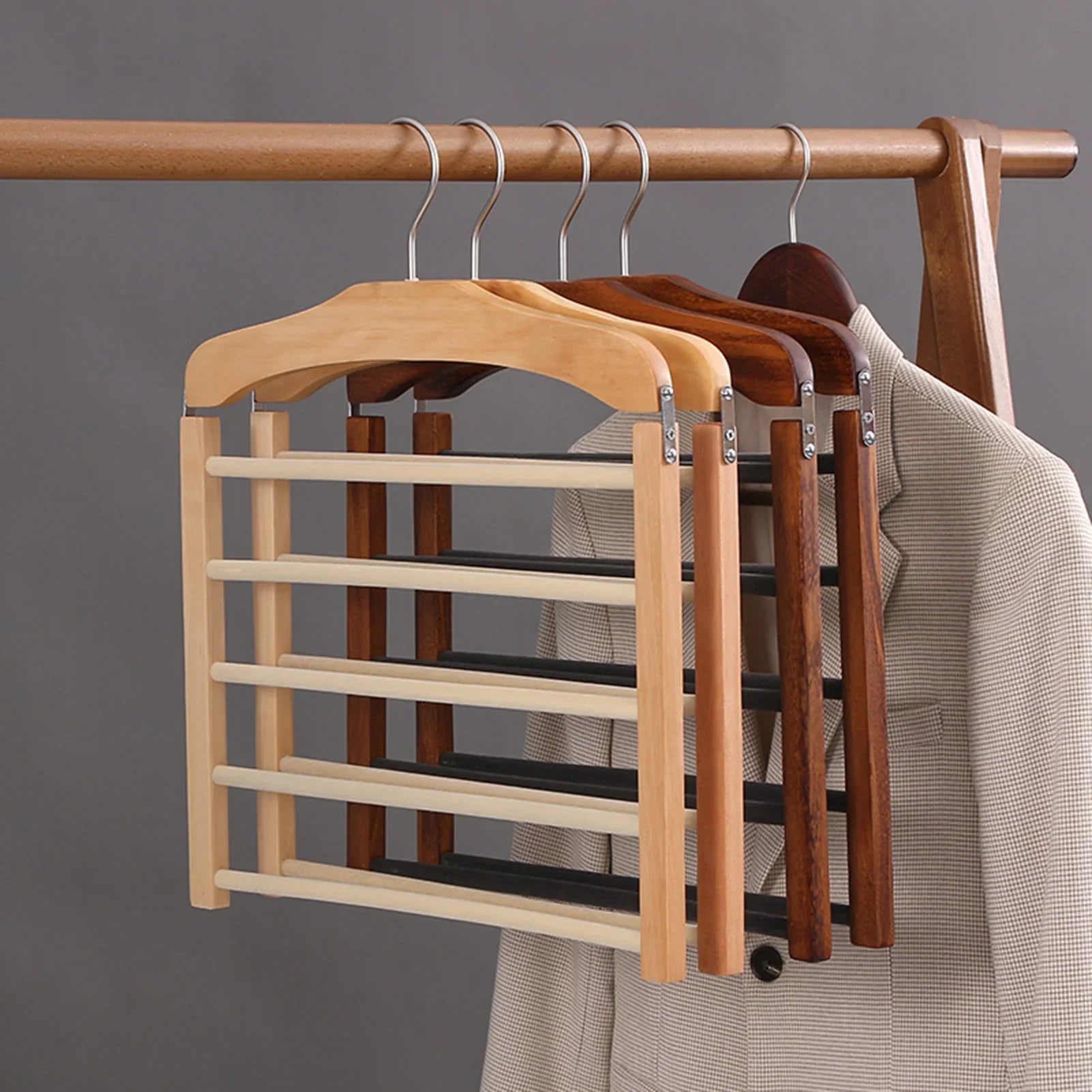Liora Wooden Coat Hanger - Solid Wood, Elegant Design 2