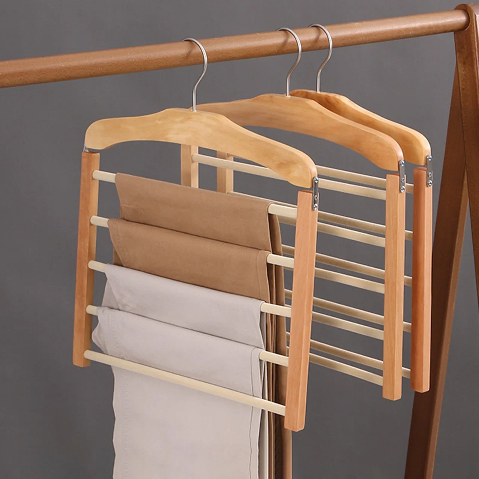 Liora Wooden Coat Hanger - Solid Wood, Elegant Design 4