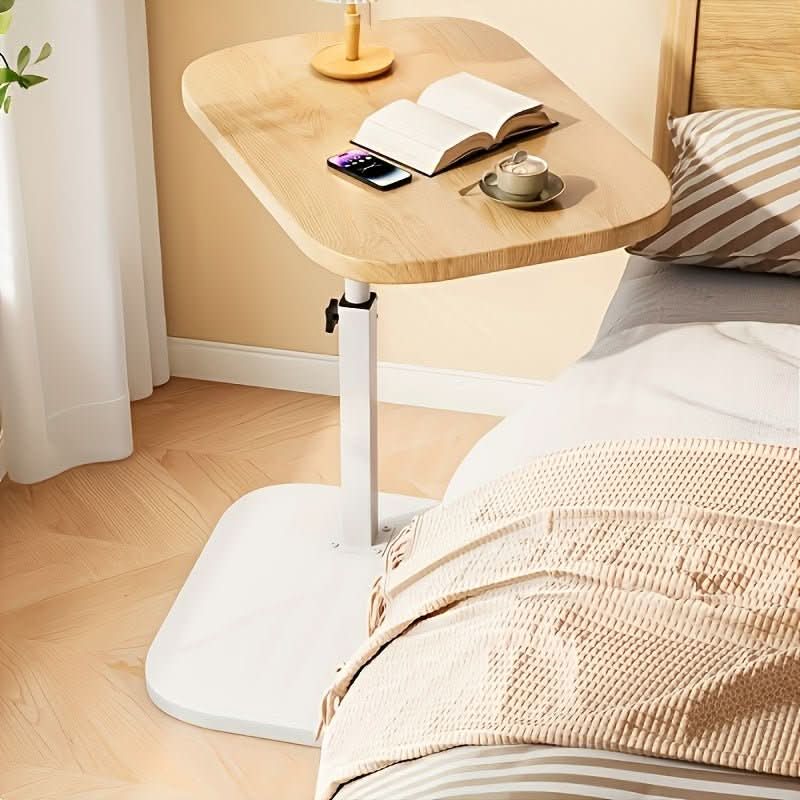 Livelift Adjustable Side Table - Wooden Top, Modern Design for Sofa or Bed 2