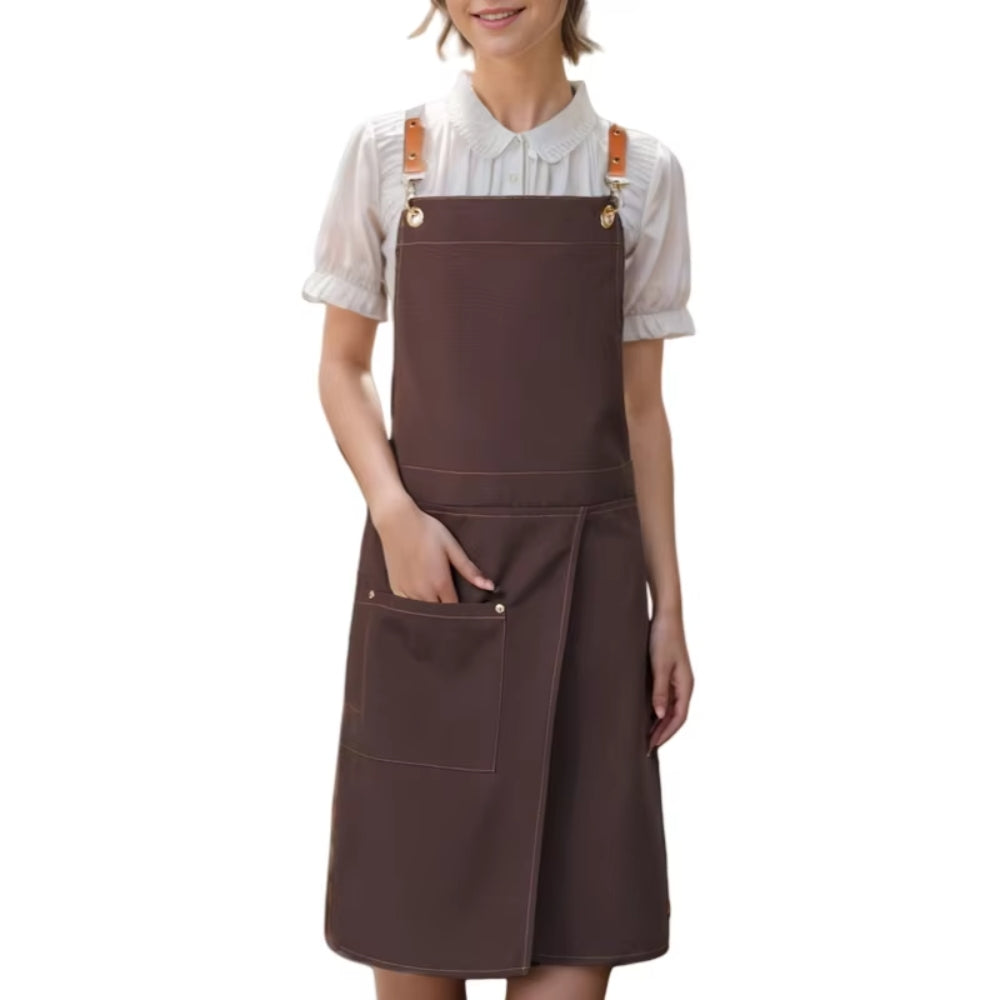 Lunara Chef Apron - Waterproof Canvas, Adjustable Straps and Pockets 2
