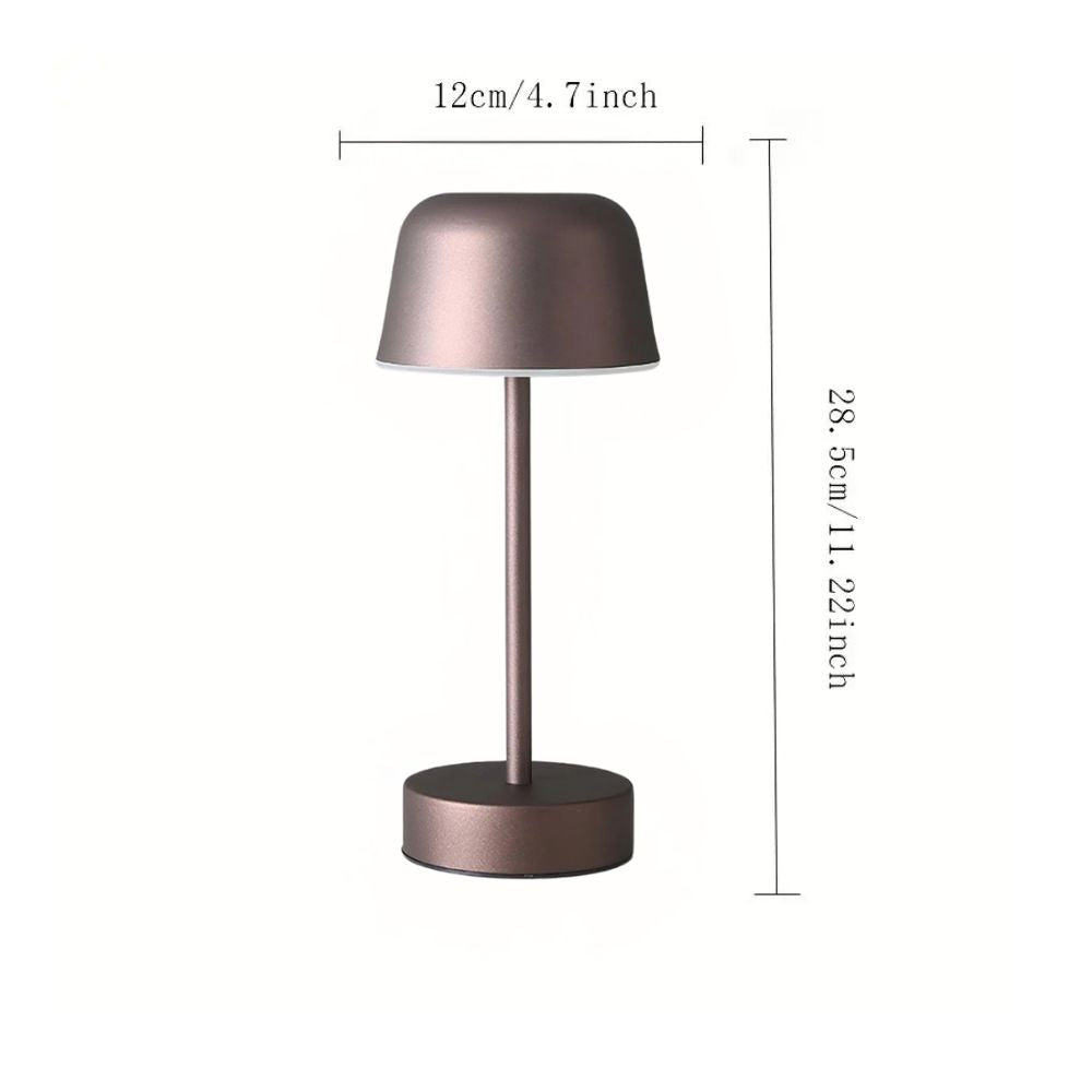 Lustra Table Lamp - Polished Iron, Touch-Controlled Cordless Design 0