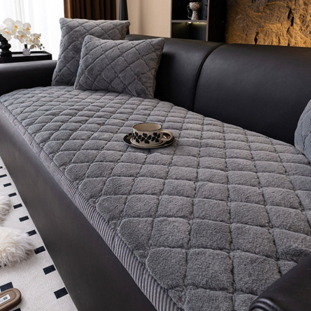 Luxe Diamond Sofa Cover - Soft Microfiber, Non-Slip Design 0