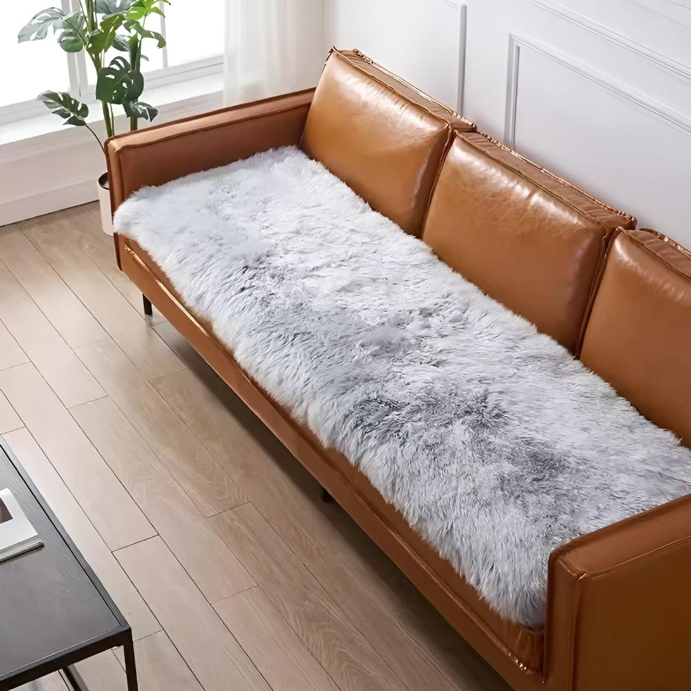 Luxe Faux Fur Couch Cover - Soft Microfiber, Stylish Protection for Dogs 1