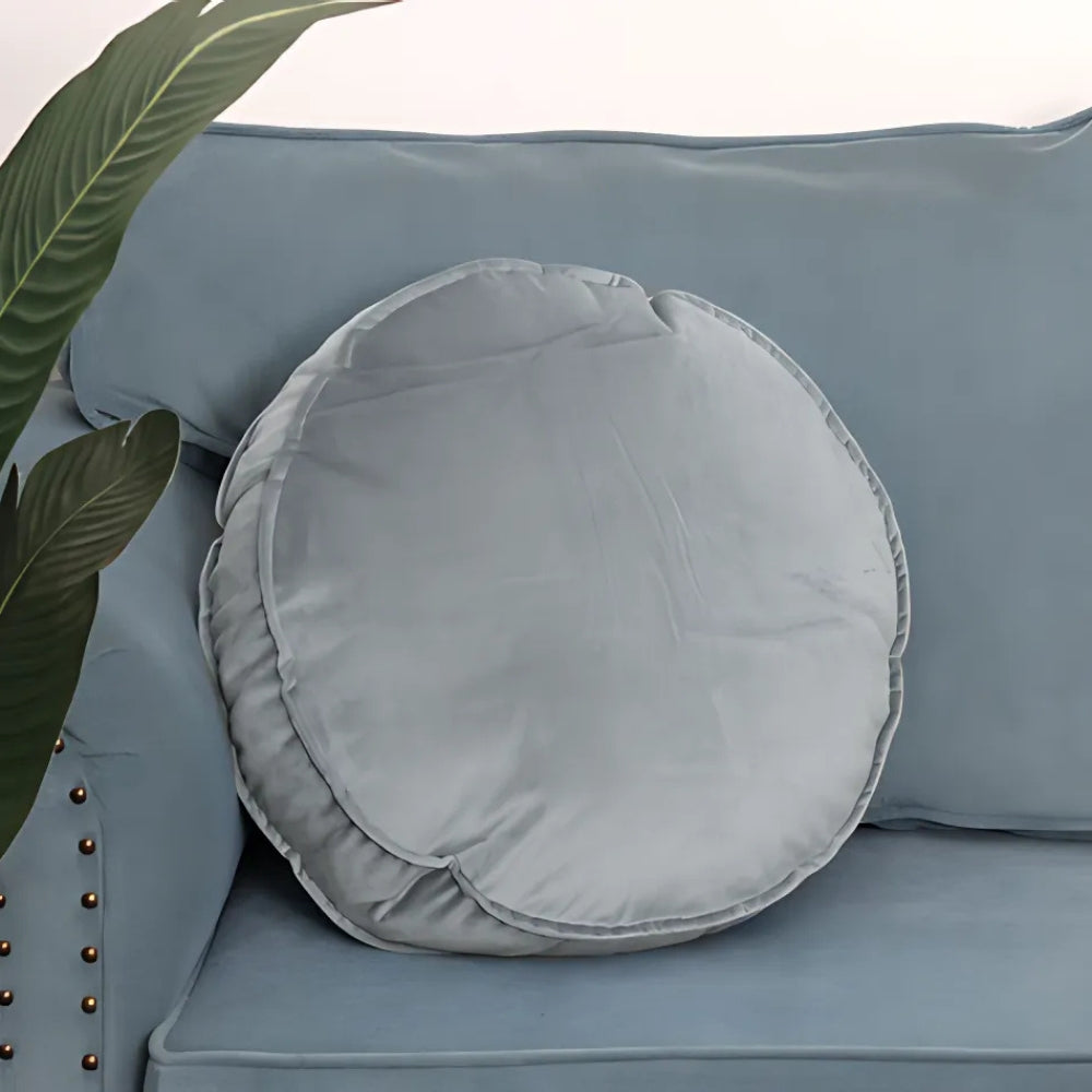 Luxevel Round Cushion - Velvet, Plush Comfort, Hidden Zipper 9