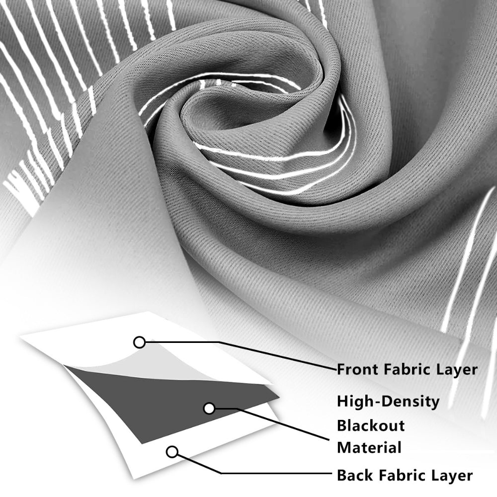 Maverick Blackout Curtain Panel - Soft Microfiber, Modern Wave Pattern 6