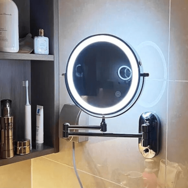 Mira Lighted Magnifying Makeup Mirror - Rechargeable LED, Adjustable Brightness 4