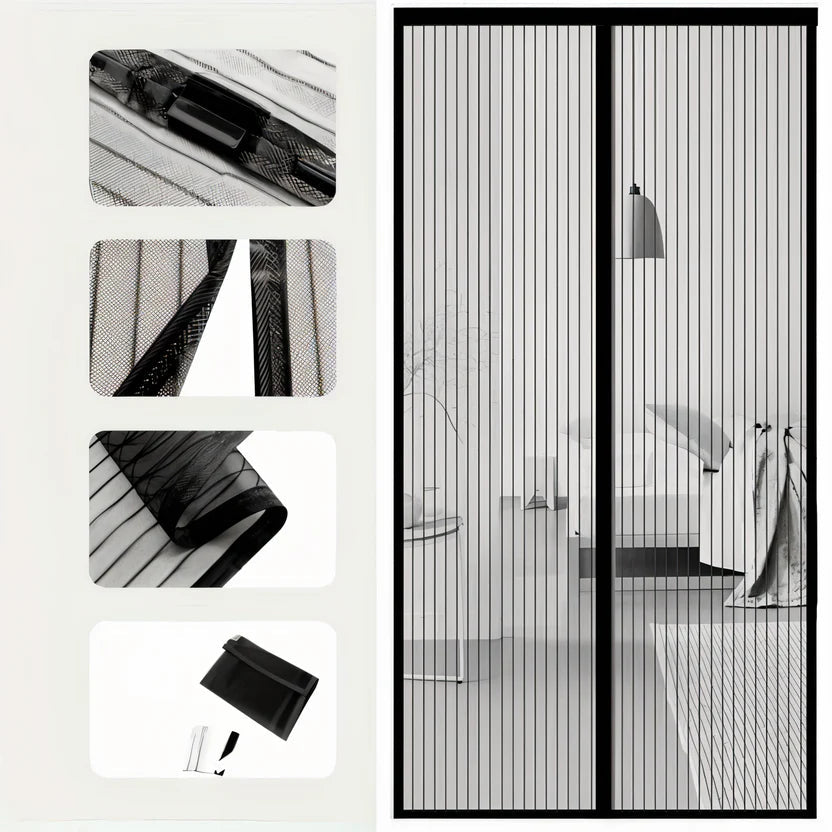 Mira Magnetic Door Curtain - Polyester Mesh, Easy Installation 7
