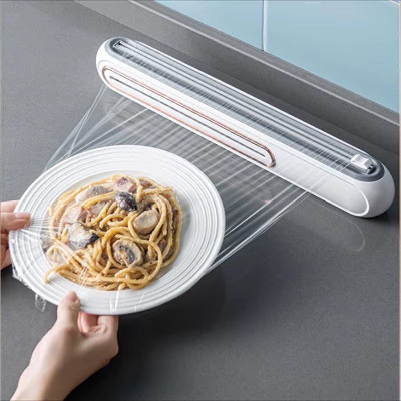 Mira Plastic Wrap Dispenser - Magnetic BPA-Free with Precision Cutter 0