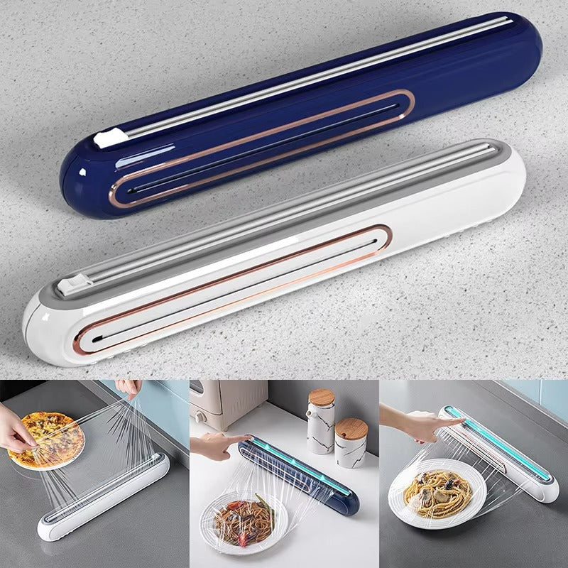 Mira Plastic Wrap Dispenser - Magnetic BPA-Free with Precision Cutter 4