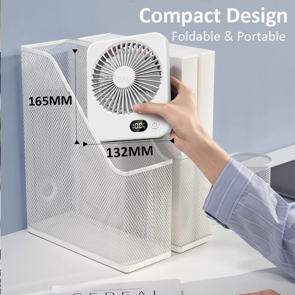Mira Portable Fan - Battery Operated, USB Rechargeable, Foldable, Hand Held 6