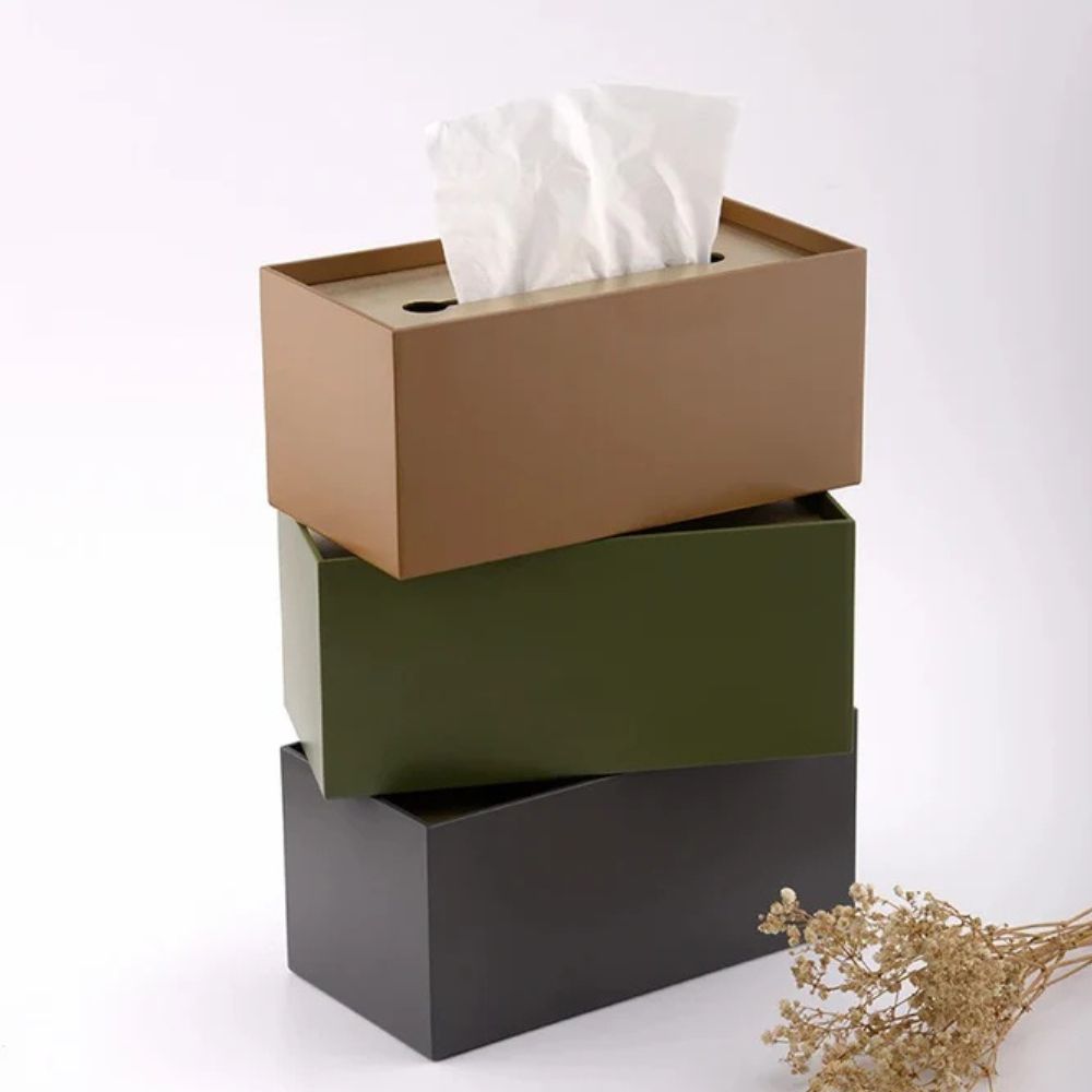 Mira Tissue Box Holder - High-Quality Iron, Minimalist Design 2