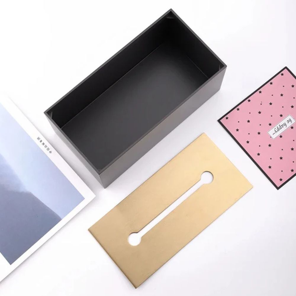 Mira Tissue Box Holder - High-Quality Iron, Minimalist Design 3