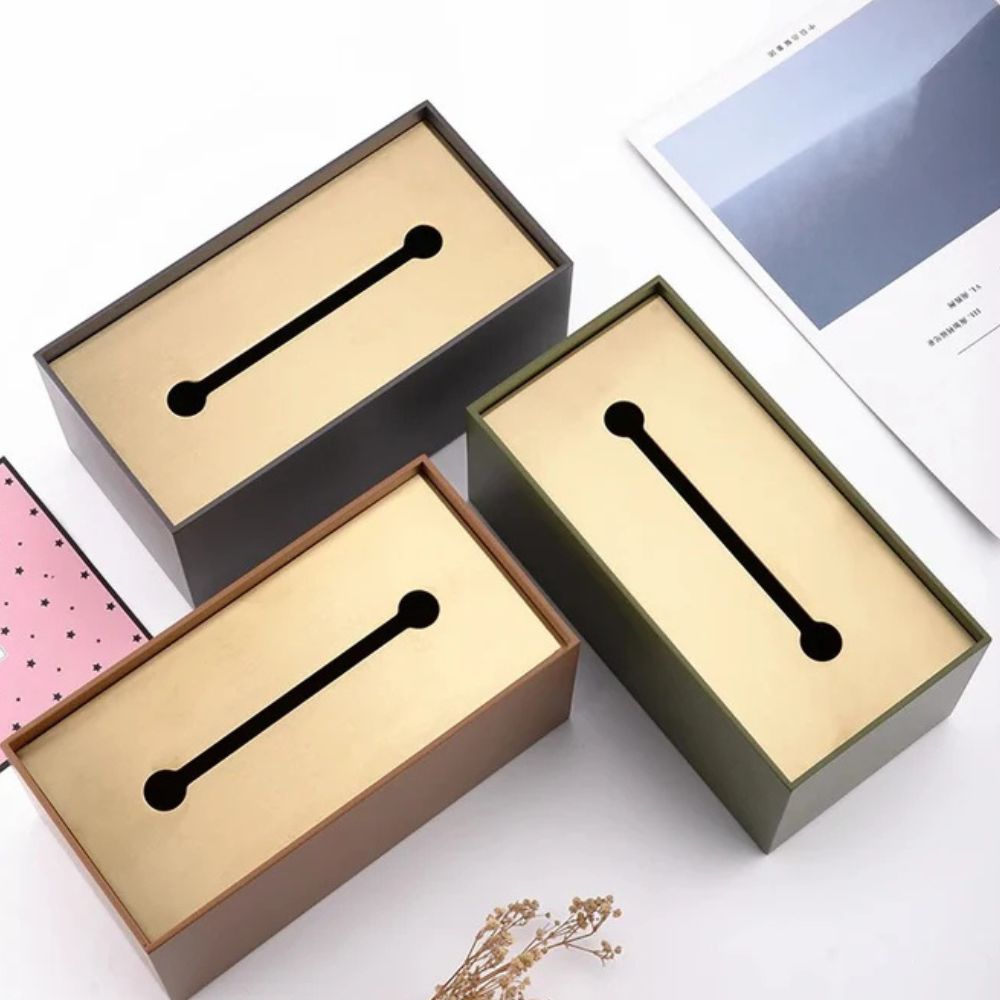 Mira Tissue Box Holder - High-Quality Iron, Minimalist Design 4
