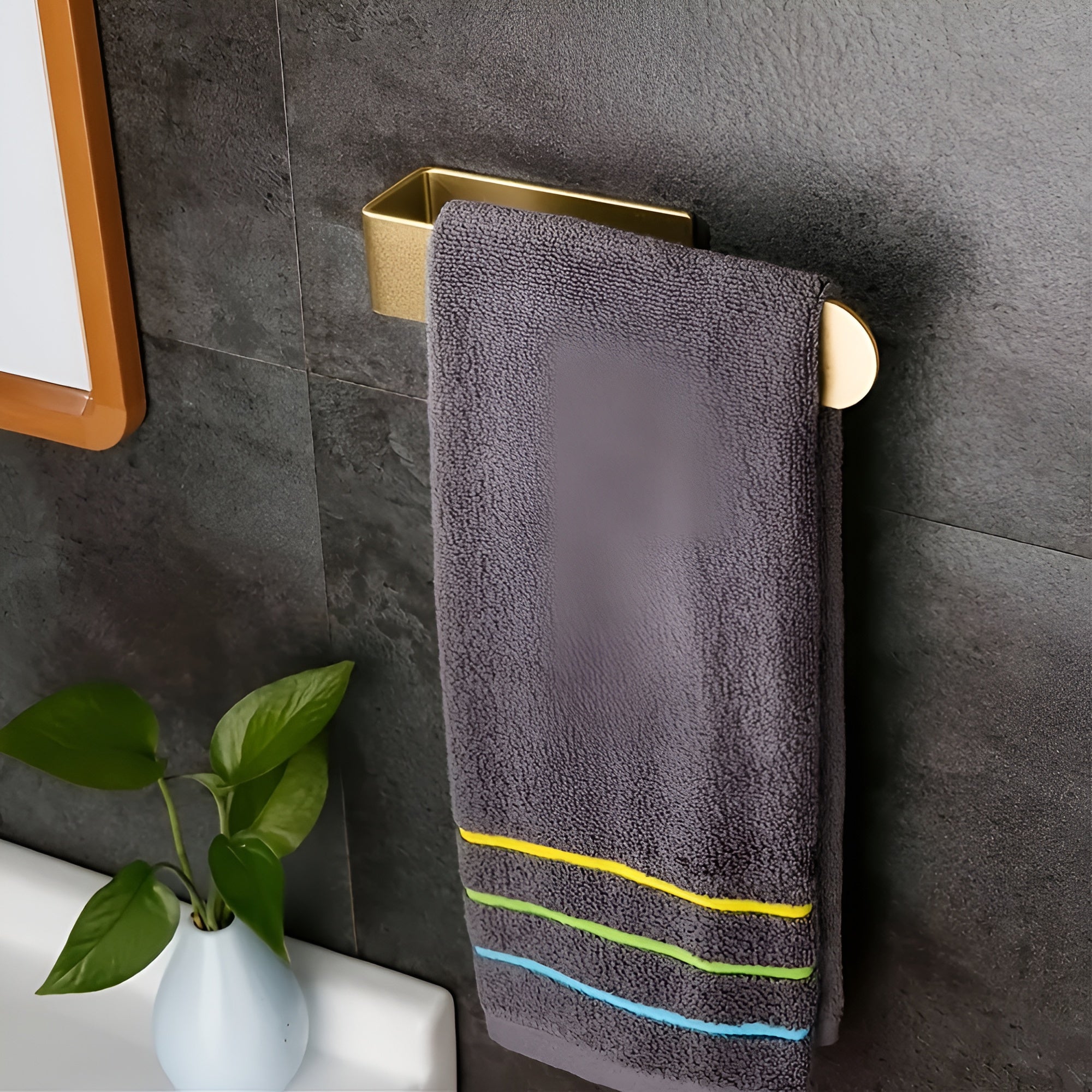 Mira Towel Rack - Stainless Steel, Wall-Mounted Design 0