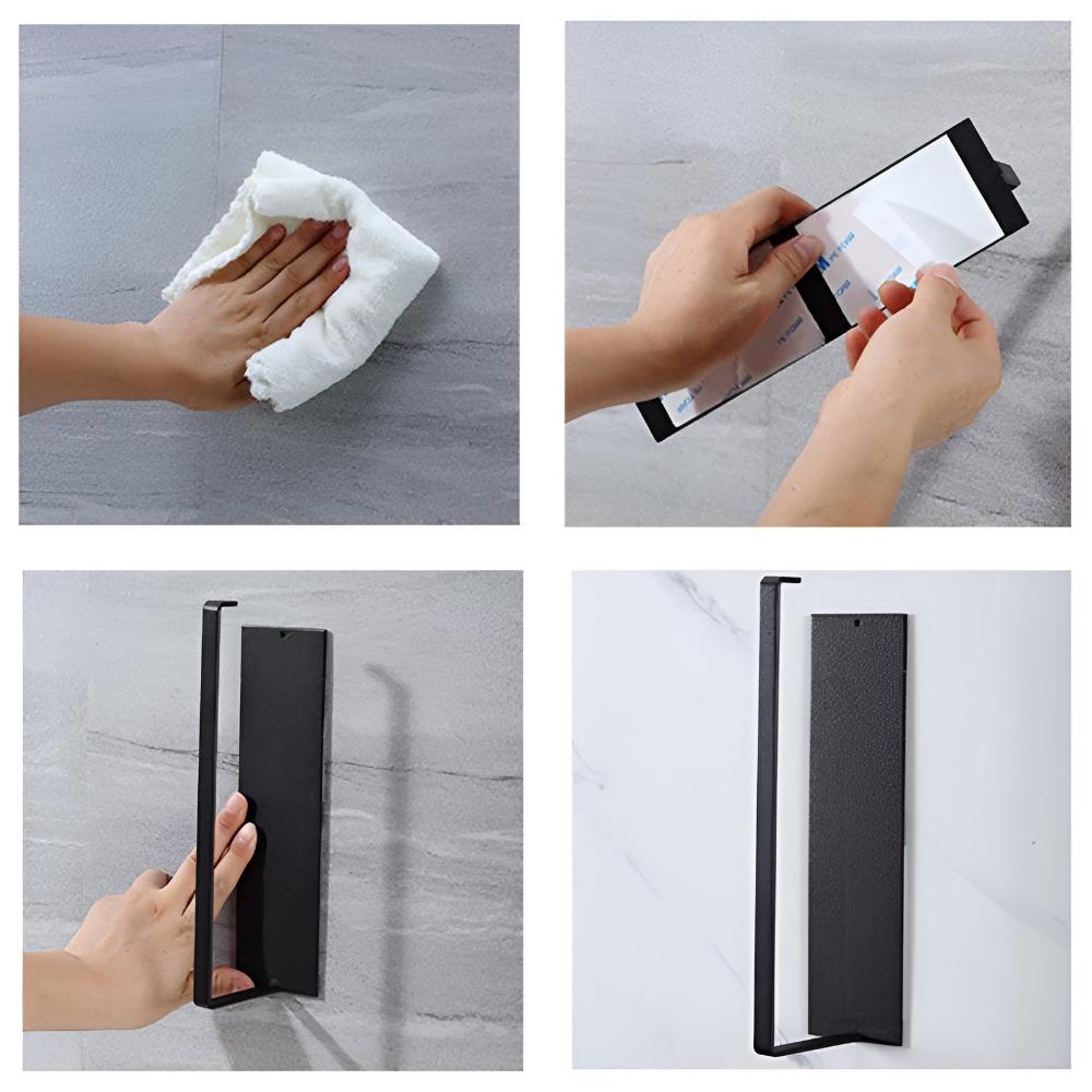 Mira Under Cabinet Paper Towel Holder - Durable Iron, Adhesive Mount 6