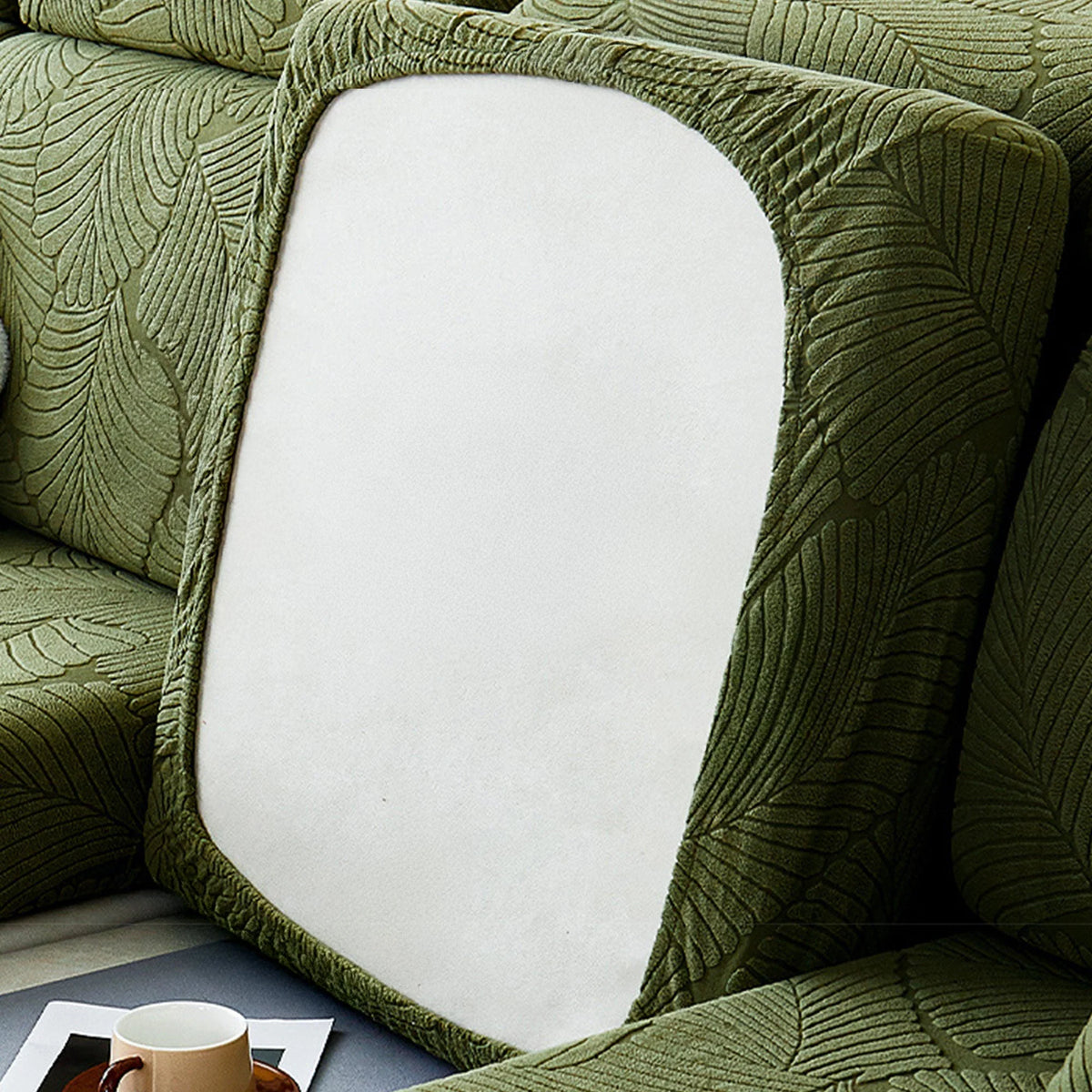 Mistral Sofa Slipcover - Waterproof Stretch Jacquard Velvet, Pet Friendly 4