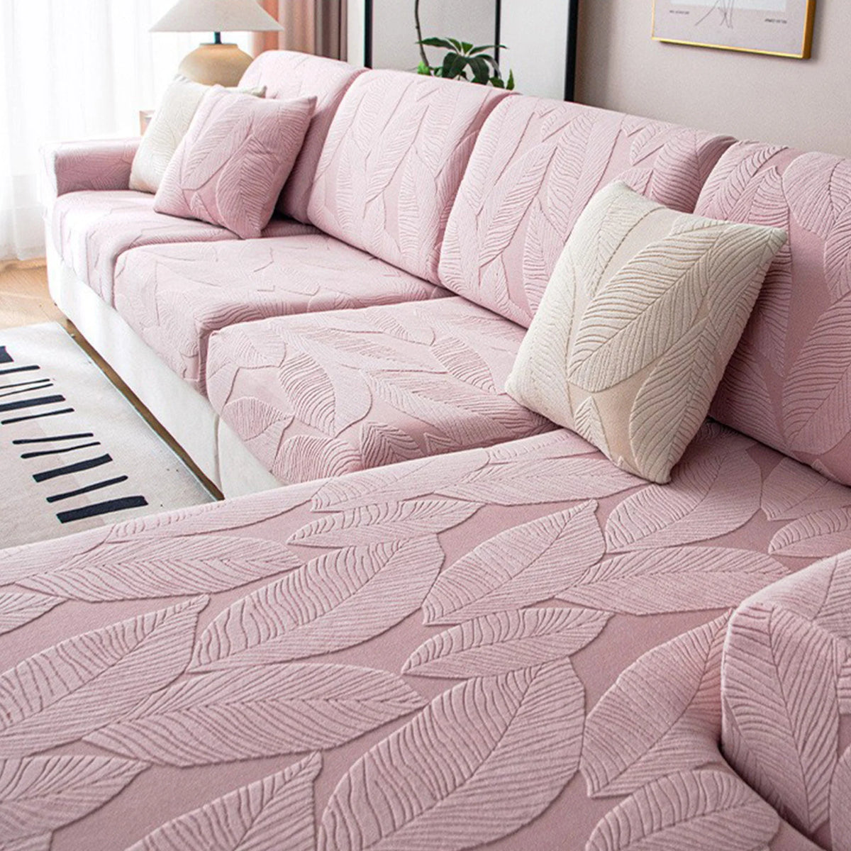 Mistral Sofa Slipcover - Waterproof Stretch Jacquard Velvet, Pet Friendly 9
