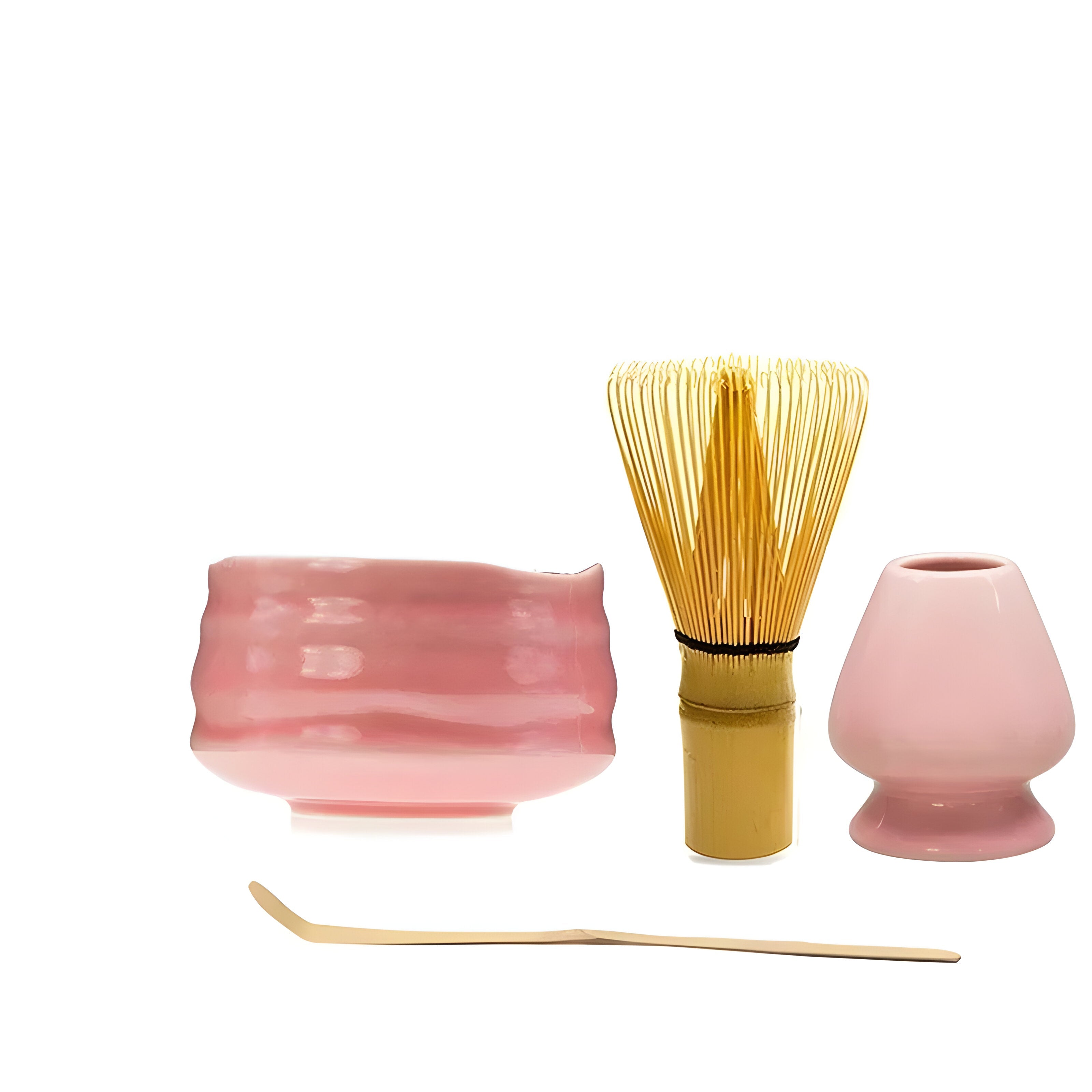 Miyako Matcha Set - Ceramic Japanese Tea Set, Elegant Pink 5