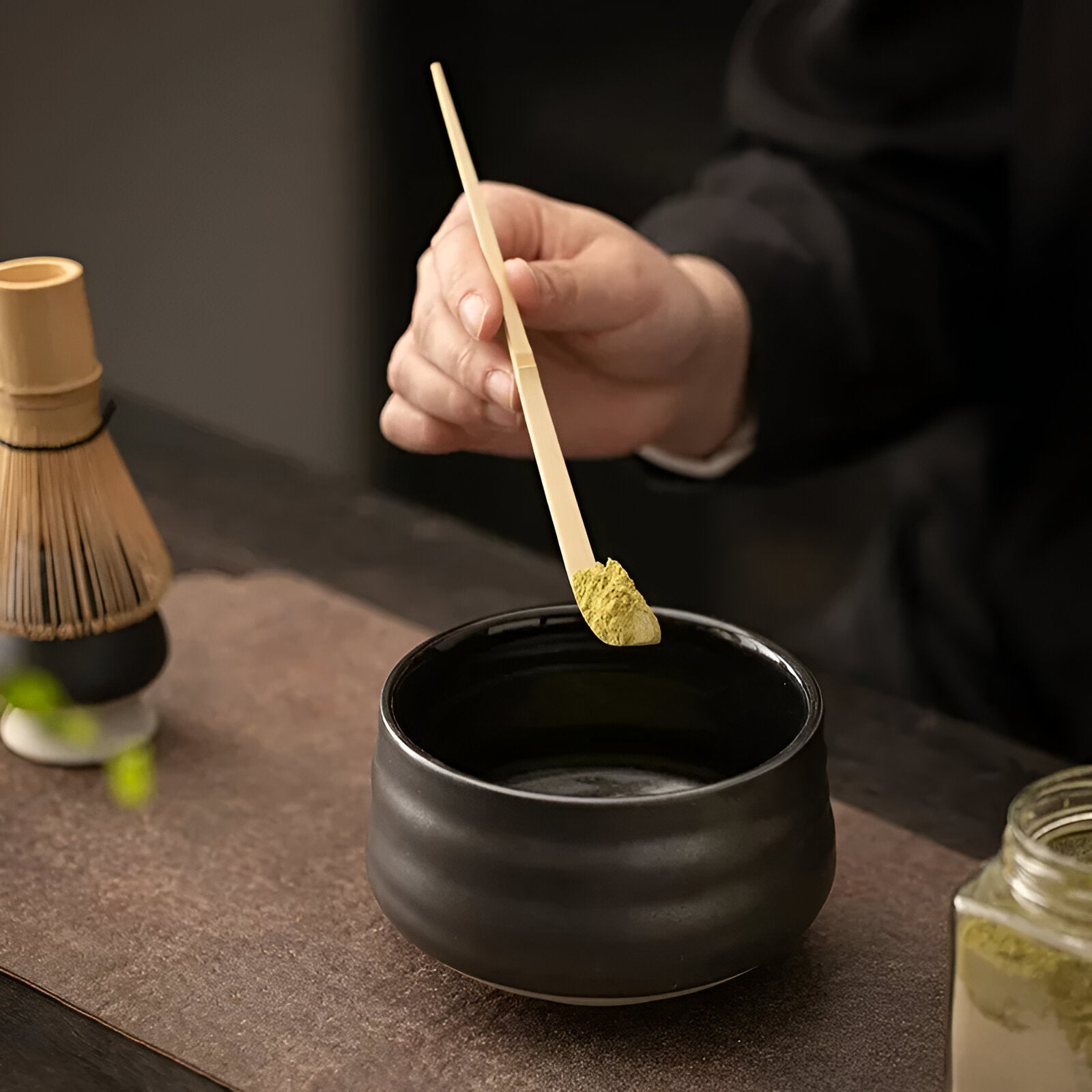 Miyako Matcha Tea Set - Bamboo and Ceramic, 4-Piece Traditional Ceremony 7