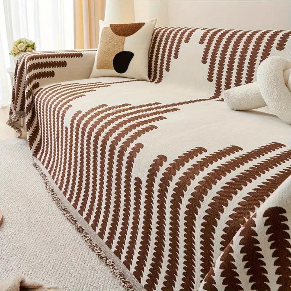 Mona Slipcover Sofa - Chenille Fabric, Non-Slip Design 3