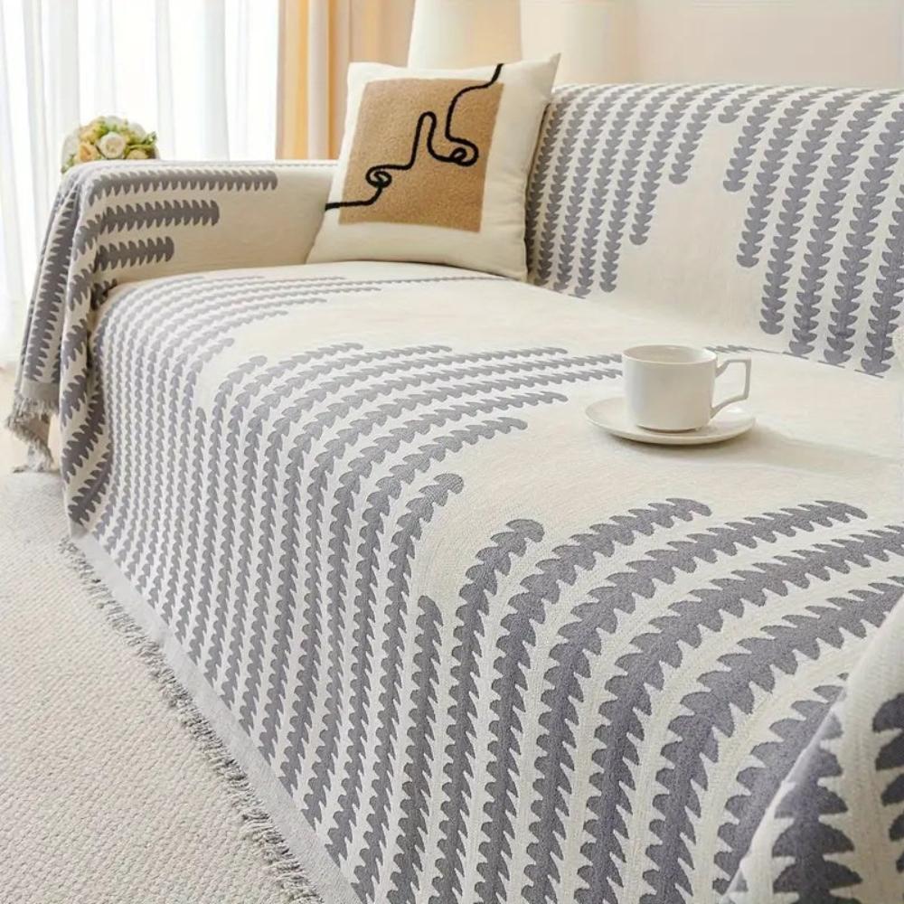 Mona Slipcover Sofa - Chenille Fabric, Non-Slip Design 7