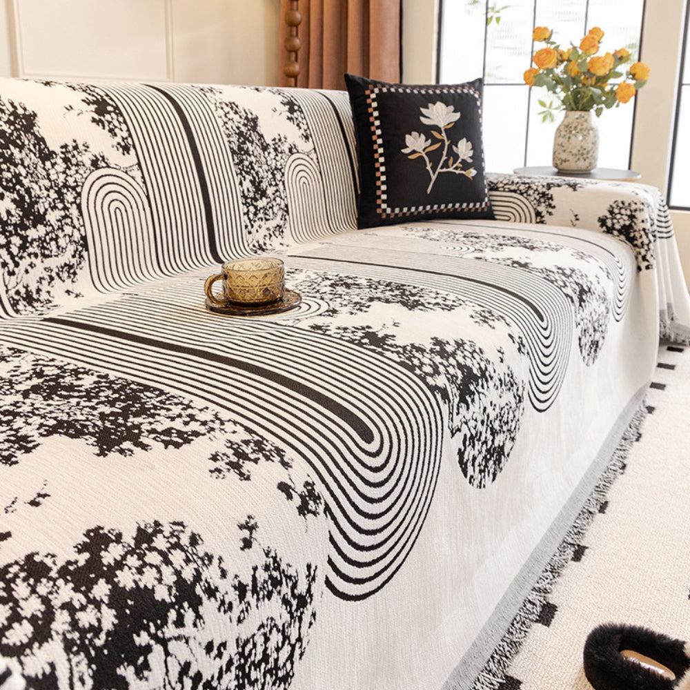 Mosaic Slipcover Sofa - Soft Chenille, Modern Mosaic Design 0