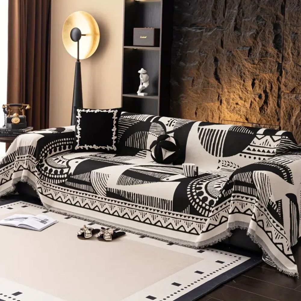 Mystic Sofa Cover - Soft Chenille, Tribal Pattern 1