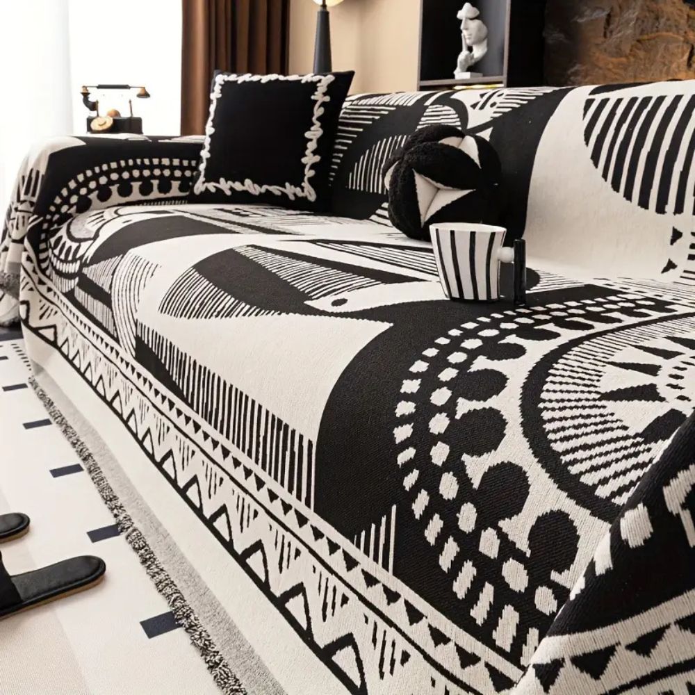 Mystic Sofa Cover - Soft Chenille, Tribal Pattern 8