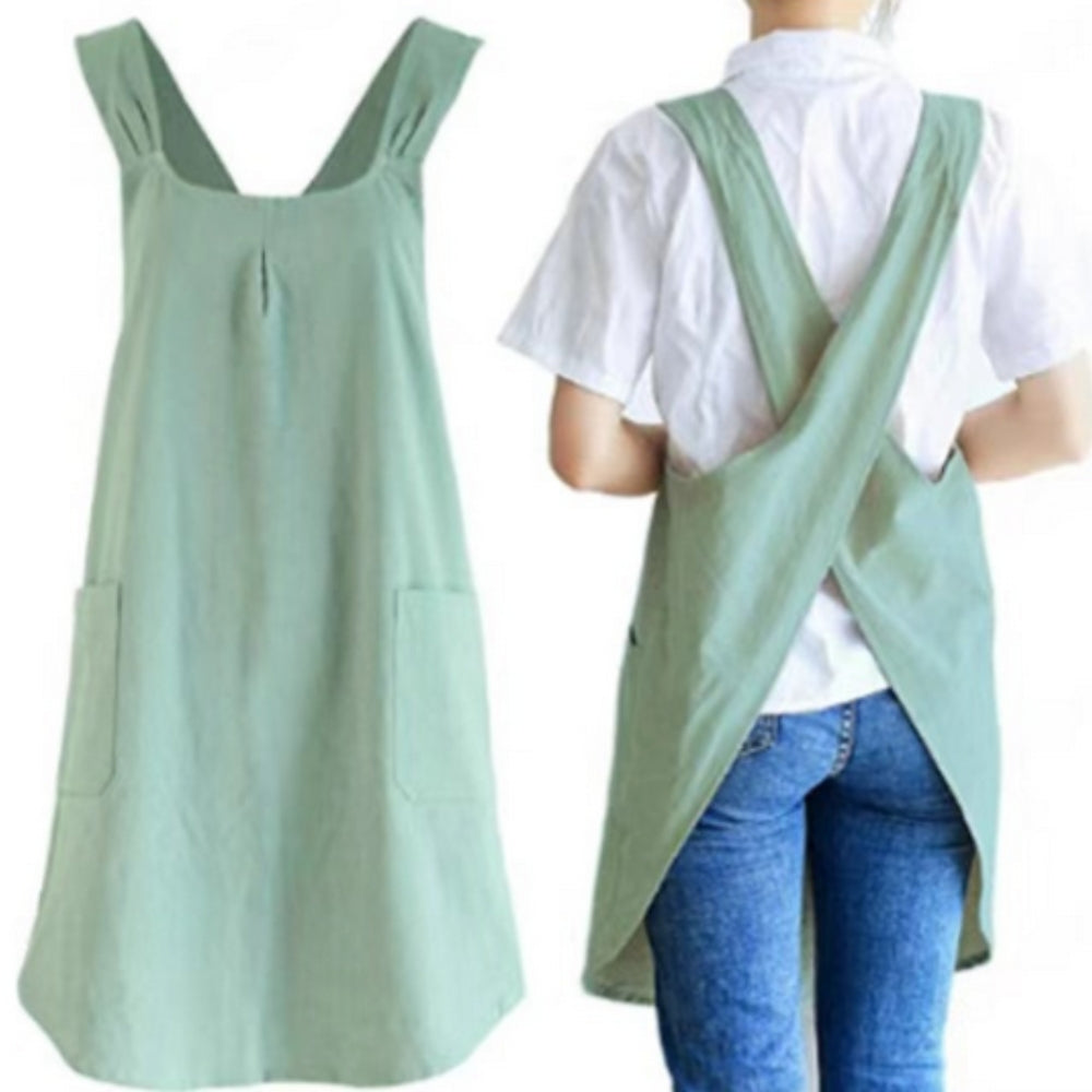 Narika – Korean-Inspired Cross-Back Apron Dress