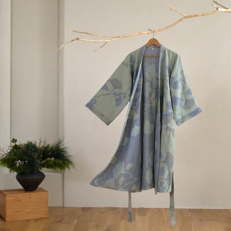 Natura Kimono Robe - Organic Cotton, Reversible Design for Ultimate Comfort 4