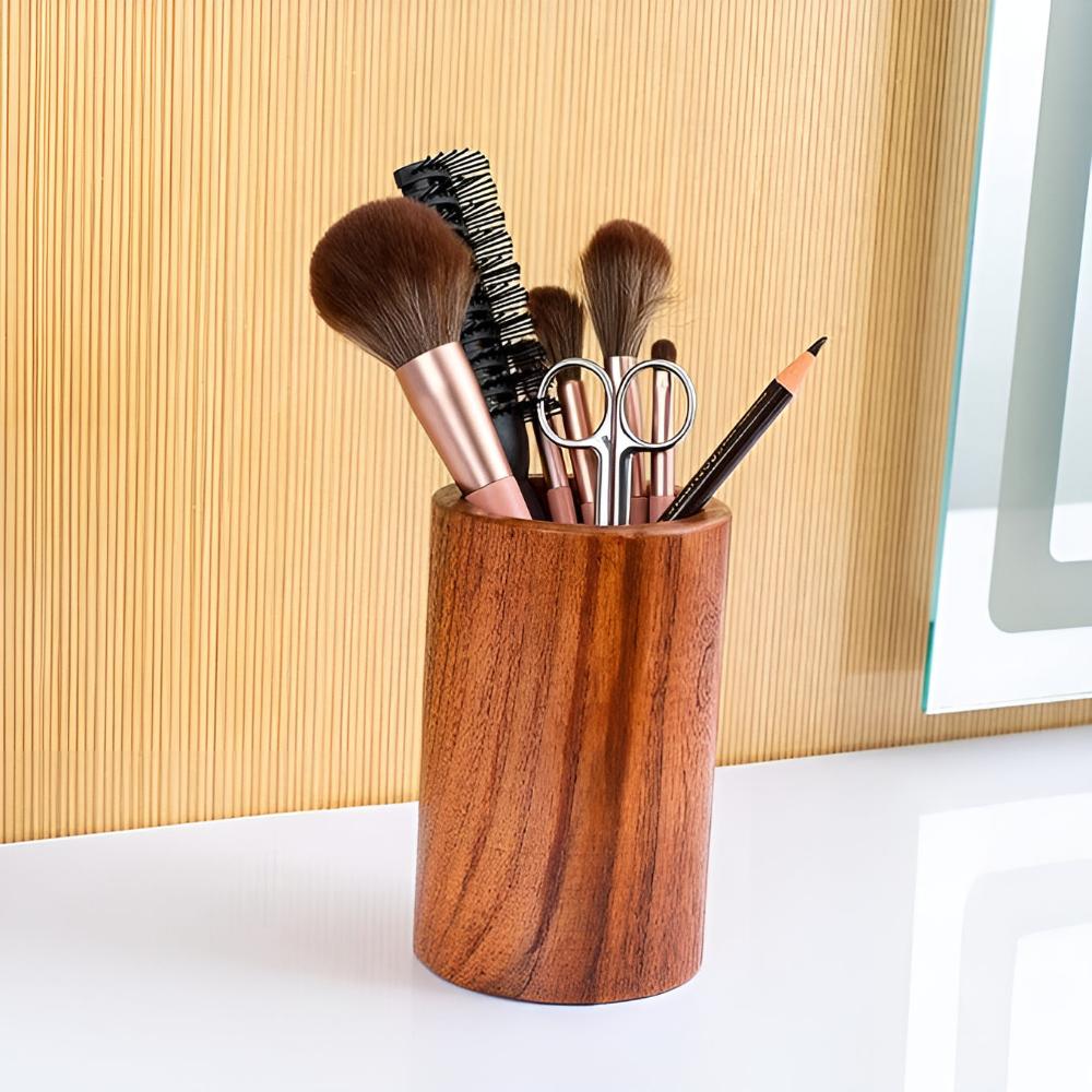 Natura Utensil Holder - Lightweight Natural Wood, Frosted Finish 1