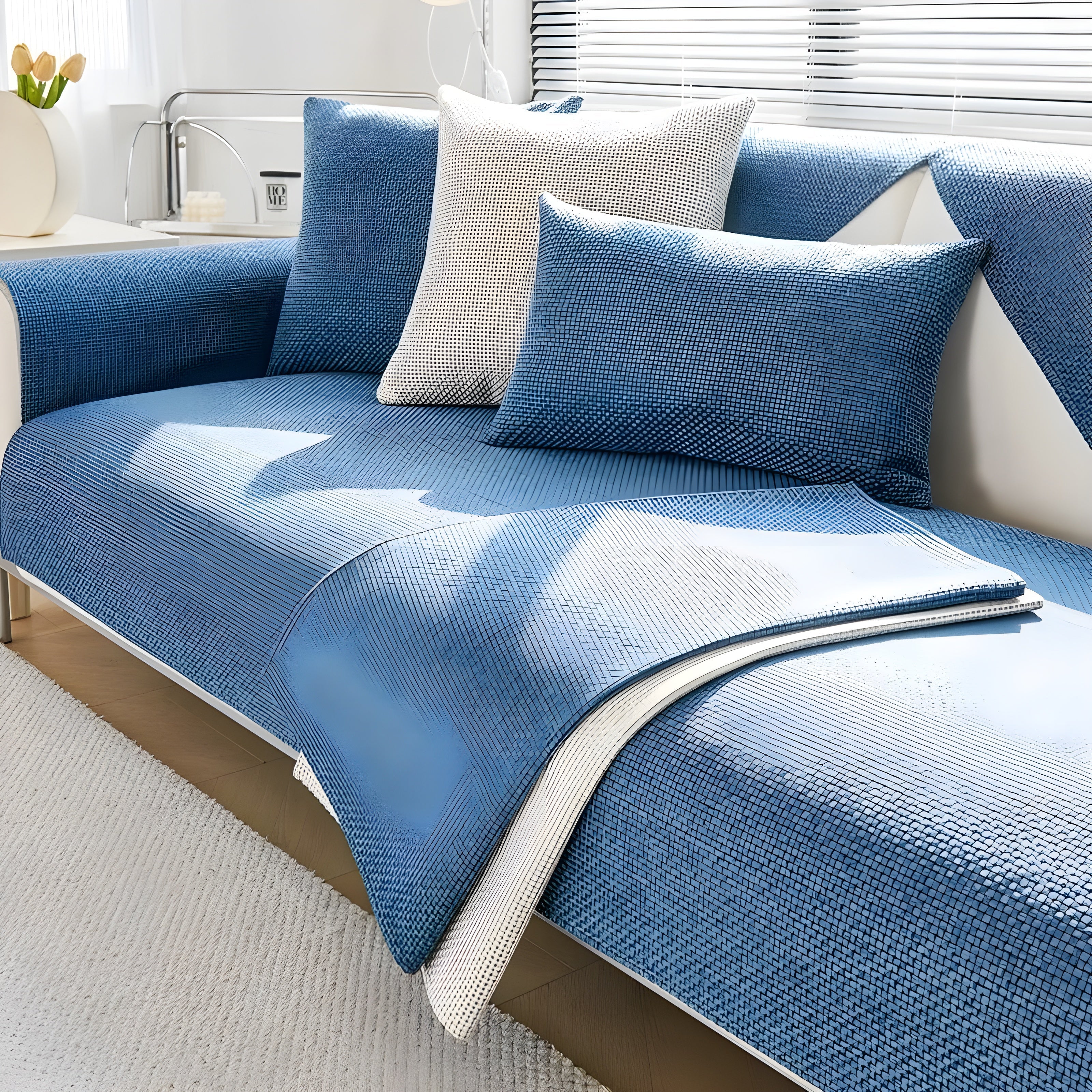 Nerina Sofa Cover - Non-Slip Polyester, Nordic Design 0