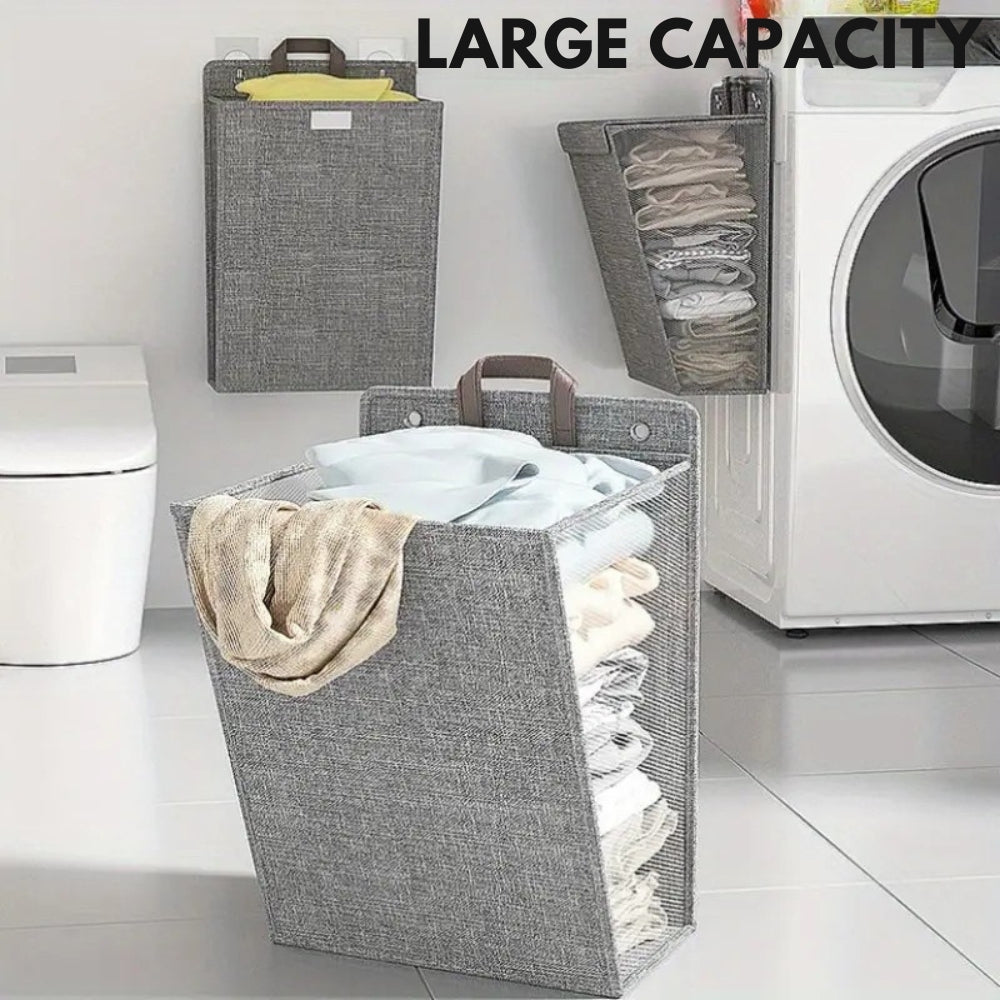 Nexa Collapsible Laundry Hamper - Wall-Mounted, Space-Saving Design 0