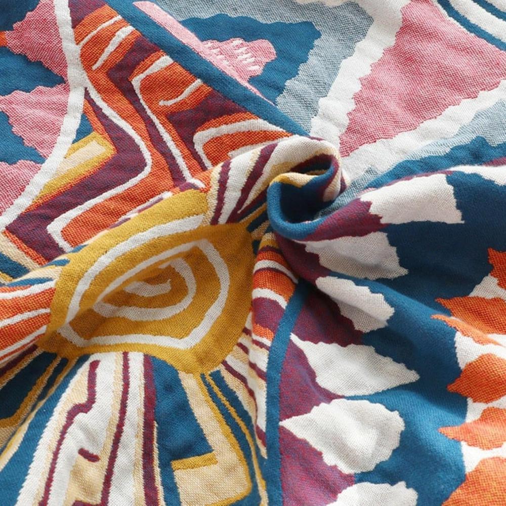 Nexus Sunburst Blanket - 100% Cotton, Lightweight All-Season Comfort 2