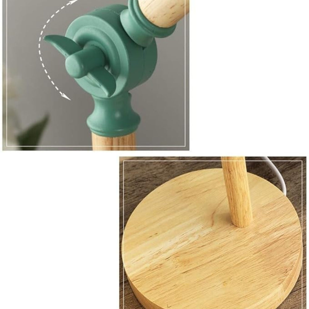 Noble Table Lamp - Iron and Wood, Adjustable Nordic Design for Bedside or Desk 6