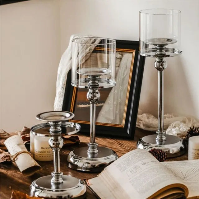 Nora Gold Candle Holder - Nordic Metal, Versatile Design 1