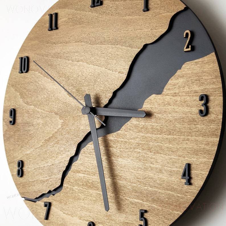 Nuvoro Modern Wall Clock - High-Quality Wood, Minimalist Decor 1