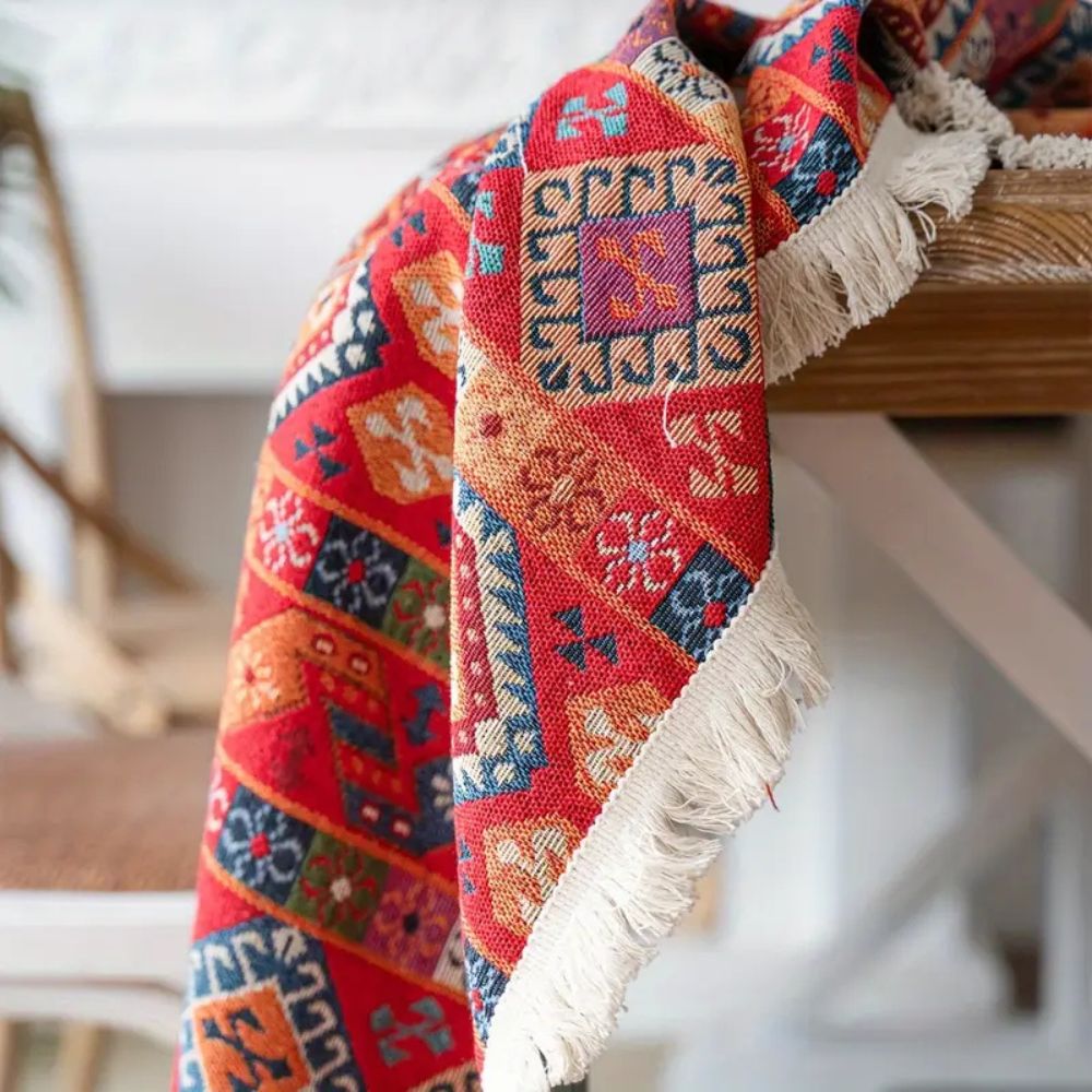 Oasis Dunes Tablecloth - Microfiber Jacquard, Boho Pattern 2